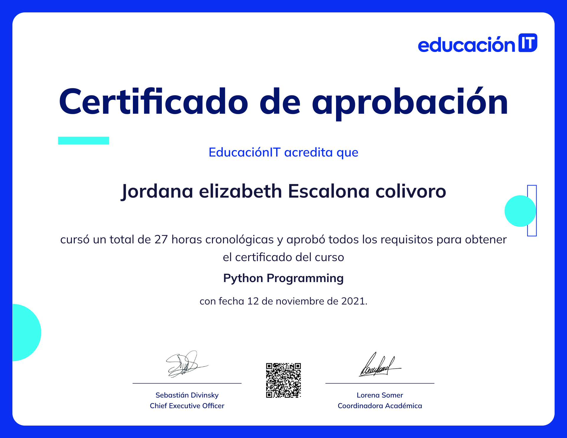 Certificado Python Programming